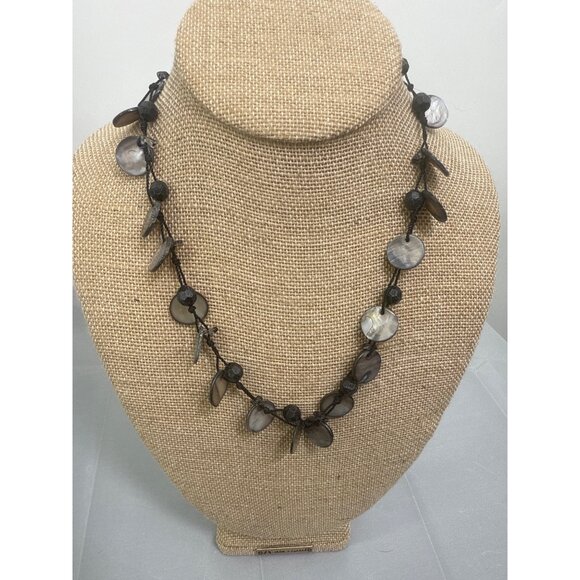 Handcrafted Shell & Bead Necklace With Lobster Clasp - Picture 1 of 4
